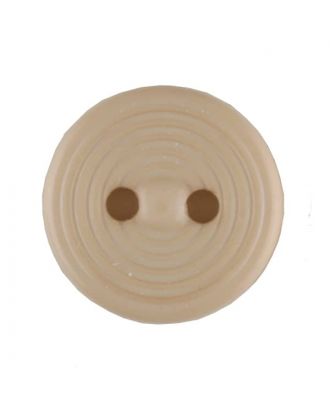 Polyamidknopf Rillenstruktur mit 2 Löchern - Größe: 13mm - Farbe: beige - Art.Nr. 217701