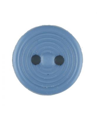 Polyamidknopf Rillenstruktur mit 2 Löchern - Größe: 13mm - Farbe: blau - Art.Nr. 217704