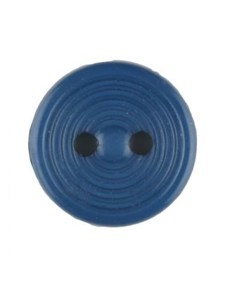 Polyamidknopf Rillenstruktur mit 2 Löchern - Größe: 13mm - Farbe: blau - Art.Nr. 217706