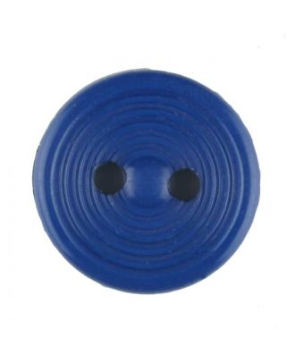 Polyamidknopf Rillenstruktur mit 2 Löchern - Größe: 13mm - Farbe: blau - Art.Nr. 217707