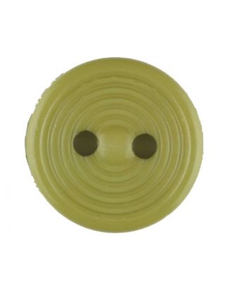 Polyamidknopf Rillenstruktur mit 2 Löchern - Größe: 13mm - Farbe: grün - Art.Nr. 217711
