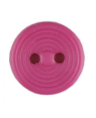 Polyamidknopf Rillenstruktur mit 2 Löchern - Größe: 13mm - Farbe: pink - Art.Nr. 217713