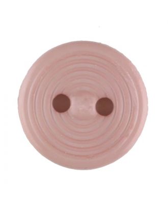 Polyamidknopf Rillenstruktur mit 2 Löchern - Größe: 13mm - Farbe: pink - Art.Nr. 217715