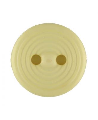 Polyamidknopf Rillenstruktur mit 2 Löchern - Größe: 13mm - Farbe: gelb - Art.Nr. 217717