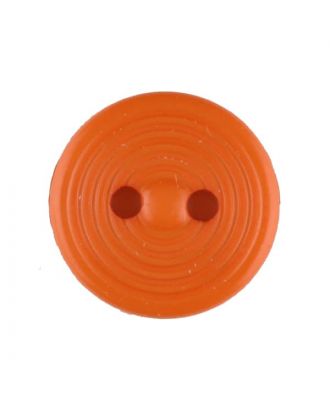 Polyamidknopf Rillenstruktur mit 2 Löchern - Größe: 13mm - Farbe: orange - Art.Nr. 217719