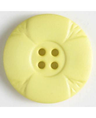 Polyamidknopf mit Löchern - Größe: 23mm - Farbe: gelb - Art.Nr. 318641