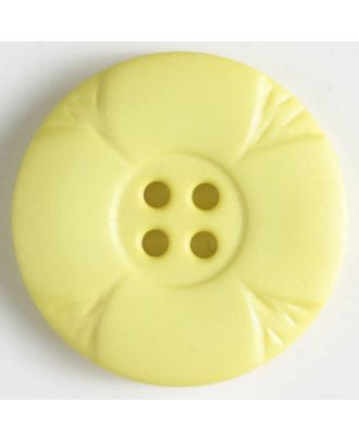 polyamide button with holes - Size: 28mm - Color: yellow - Art.No. 348641