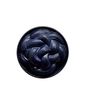 Polyamidknopf, rund, Knotenoptik, mit Öse - Größe:  20mm - Farbe: dunkelblau - ArtNr.: 333137