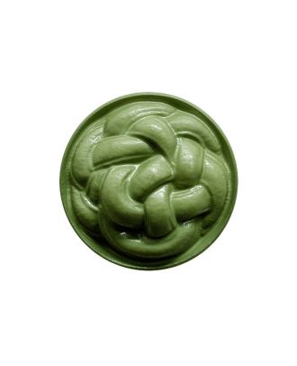 Polyamidknopf, rund, Knotenoptik, mit Öse - Größe:  20mm - Farbe: grün - ArtNr.: 333138