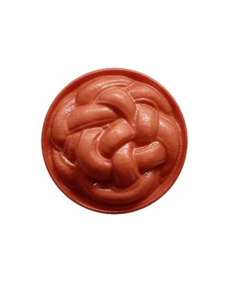 Polyamidknopf, rund, Knotenoptik, mit Öse - Größe:  25mm - Farbe: rot - ArtNr.: 373118