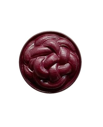 Polyamidknopf, rund, Knotenoptik, mit Öse - Größe:  25mm - Farbe: weinrot - ArtNr.: 373119