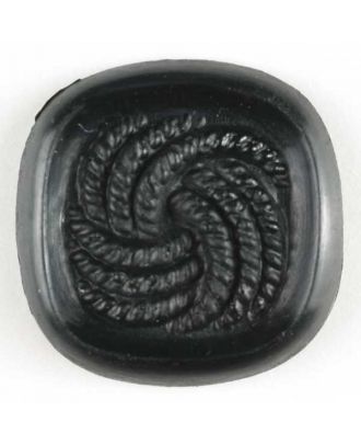 Modeknopf mit interessanter Knotengravur - Größe: 23mm - Farbe: schwarz - Art.Nr. 270302
