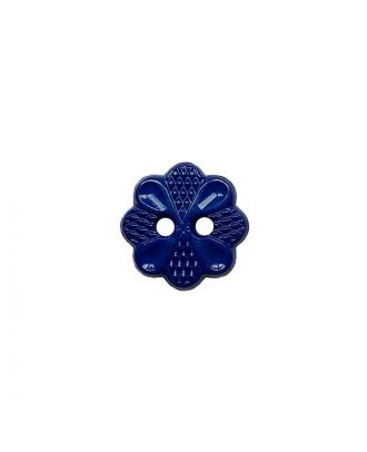 polyamide button with 2 holes - Size: 13mm - Color: dunkelblau - Art.No.: 223045