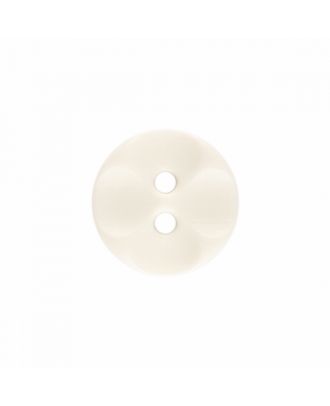 Polyamidknopf rund mit 2 Löchern - Größe: 13mm - Farbe: reinweiß - Art.-Nr.: 221944