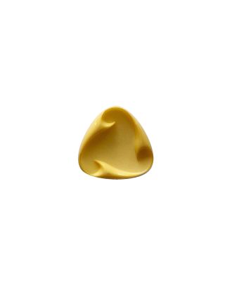 Polyamidknopf dreieckig mit Öse - Größe:  15mm - Farbe: gelb - ArtNr.: 265048