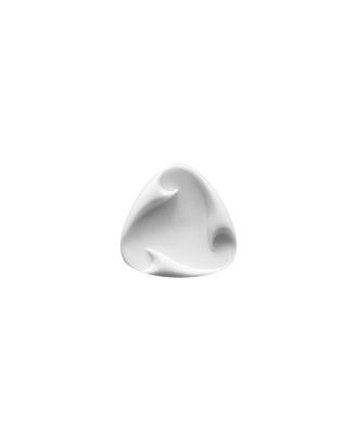Polyamidknopf dreieckig mit Öse - Größe:  13mm - Farbe: weiß - ArtNr.: 241276