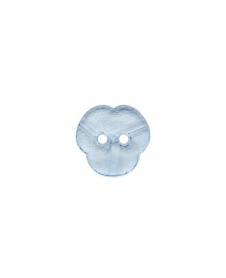 Plexiglasknopf mit 2 Löchern - Größe:  11mm - Farbe: hellblau - ArtNr.: 242101