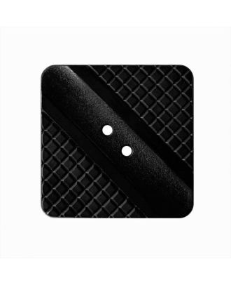 polyamide button square shape with light pattern and 2 holes - Size: 35mm - Color: black - Art.No.: 400322