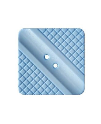 Polyamidknopf quadratisch, mit dezentem Muster und 2 Löchern - Größe:  25mm - Farbe: hellblau - ArtNr.: 377021