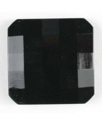 Modeknopf  quadratisch mit Diamantenschliff - Größe: 15mm - Farbe: schwarz - Art.Nr. 190000