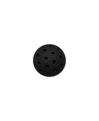 plexiglass button round shape in a frozen look and with shank - Size: 11mm - Color: black - Art.No.: 241279