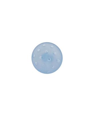 Plexiglasknopf rund, in gefrorener Optik und mit Öse - Größe:  14mm - Farbe: hellblau - ArtNr.: 287001