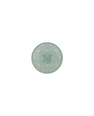 Plexiglasknopf rund, in gefrorener Optik und mit Öse - Größe:  11mm - Farbe: hellgrün - ArtNr.: 247004