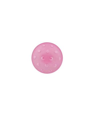 Plexiglasknopf rund, in gefrorener Optik und mit Öse - Größe:  14mm - Farbe: pink - ArtNr.: 287005