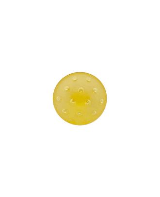 Plexiglasknopf rund, in gefrorener Optik und mit Öse - Größe:  14mm - Farbe: gelb - ArtNr.: 287008