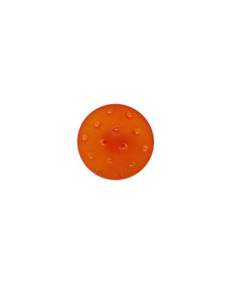 Plexiglasknopf rund, in gefrorener Optik und mit Öse - Größe:  11mm - Farbe: orange - ArtNr.: 247009