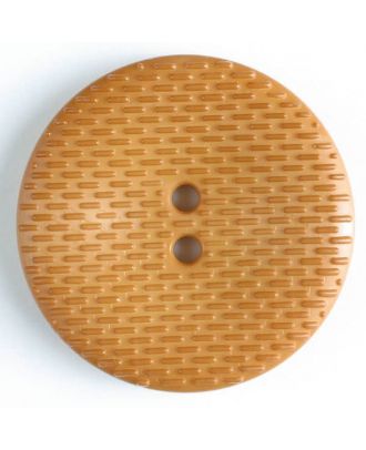 Modeknopf mit gestrichelten Linien, 2 Loch - Größe: 38mm - Farbe: beige - Art.Nr. 352512