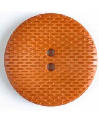 Modeknopf mit gestrichelten Linien, 2 Loch - Größe: 30mm - Farbe: orange - Art.Nr. 342519