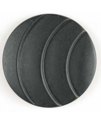 Modeknopf mit eingravierten Bögen - Größe: 15mm - Farbe: schwarz - Art.Nr. 221511
