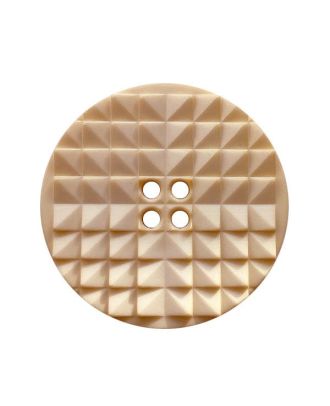 Polyamidknopf rund, mit auffälliger Oberflächenstruktur und 2 Löchern - Größe:  25mm - Farbe: beige - ArtNr.: 377010
