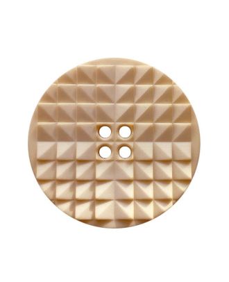 Polyamidknopf rund, mit auffälliger Oberflächenstruktur und 2 Löchern - Größe:  20mm - Farbe: beige - ArtNr.: 337010