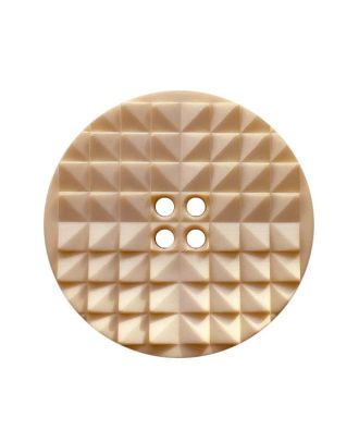 polyamide button round shape with eye-catching surface and 2 holes - Size: 30mm - Color: beige - Art.No.: 407000