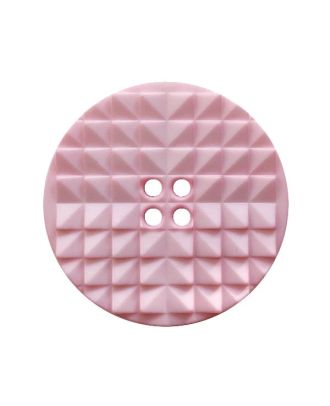 Polyamidknopf rund, mit auffälliger Oberflächenstruktur und 2 Löchern - Größe:  25mm - Farbe: rosa - ArtNr.: 377015