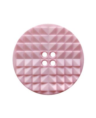 polyamide button round shape with eye-catching surface and 2 holes - Size: 30mm - Color: light pink - Art.No.: 407005