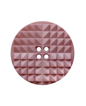 polyamide button round shape with eye-catching surface and 2 holes - Size: 30mm - Color: dusky pink - Art.No.: 407006