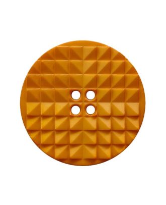 Polyamidknopf rund, mit auffälliger Oberflächenstruktur und 2 Löchern - Größe:  25mm - Farbe: orange - ArtNr.: 377019