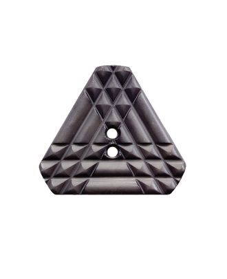 Polyamidknopf dreieckig mit 2 Löchern - Größe:  20mm - Farbe: grau  - ArtNr.: 338025
