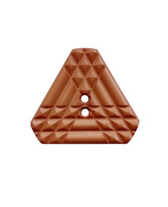 Polyamidknopf dreieckig mit 2 Löchern - Größe:  25mm - Farbe: braun - ArtNr.: 378020