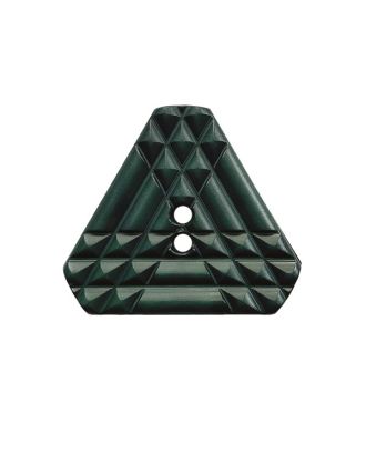 Polyamidknopf dreieckig mit 2 Löchern - Größe:  20mm - Farbe: dunkelgrün - ArtNr.: 338032