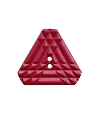 Polyamidknopf dreieckig mit 2 Löchern - Größe:  30mm - Farbe: rot - ArtNr.: 398015