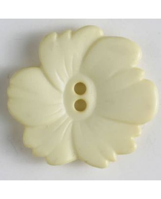 Kunststoffknopf Blume 2-Loch - Größe: 25mm - Farbe: gelb - Art.Nr. 304607