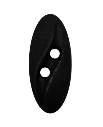 Polyamidknopf oval im "Vintage Look"  mit 2 Löchern - Größe:  20mm - Farbe: schwarz - ArtNr.: 311113