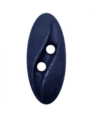 Polyamidknopf oval im "Vintage Look"  mit 2 Löchern - Größe:  20mm - Farbe: dunkelblau - ArtNr.: 318804
