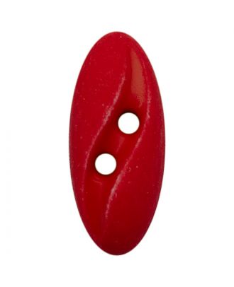 Polyamidknopf oval im "Vintage Look"  mit 2 Löchern - Größe:  20mm - Farbe: rot - ArtNr.: 318809