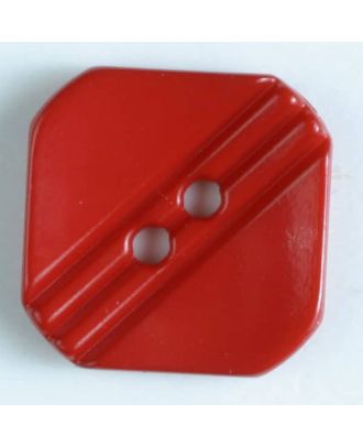 Polyamidknopf mit Löchern - Größe: 15mm - Farbe: rot - Art.Nr. 221836