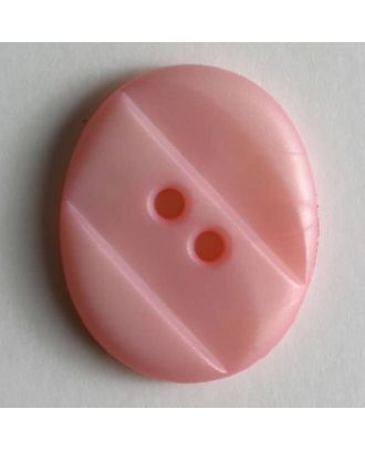Modeknopf oval, dreifach unterteilt -  Größe: 20mm - Farbe: pink - Art.Nr. 250612